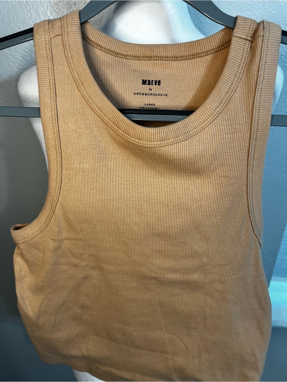 The Blair Baby Tee by Maeve Brown Light Sleeveless Cropped Racerback Large - Picture 11 of 11